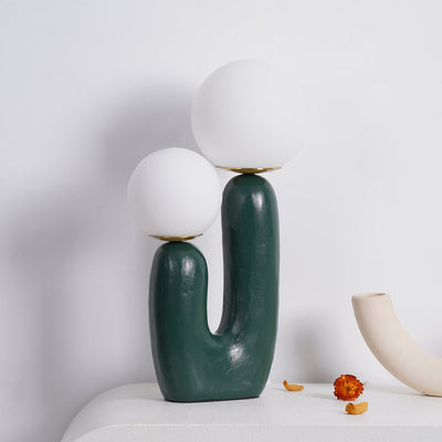 Delira Tafellamp Sculpturaal Met Glazen Kap