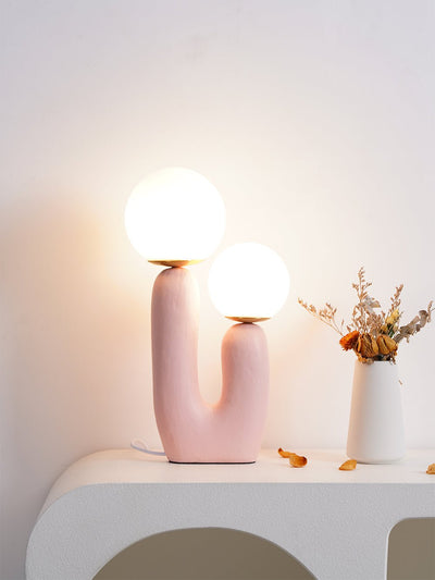 Delira Tafellamp Sculpturaal Met Glazen Kap