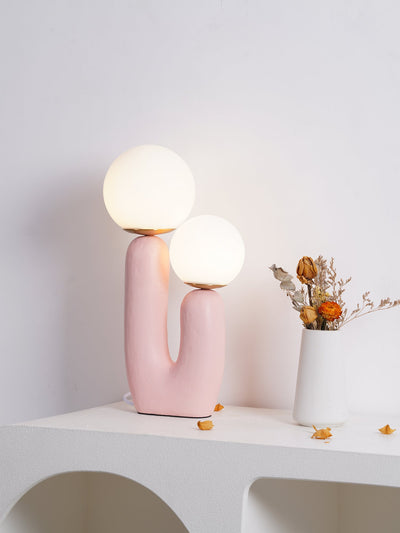 Delira Tafellamp Sculpturaal Met Glazen Kap
