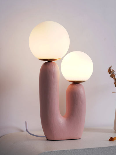 Delira Tafellamp Sculpturaal Met Glazen Kap