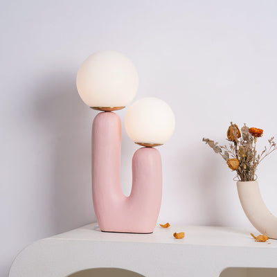 Delira Tafellamp Sculpturaal Met Glazen Kap