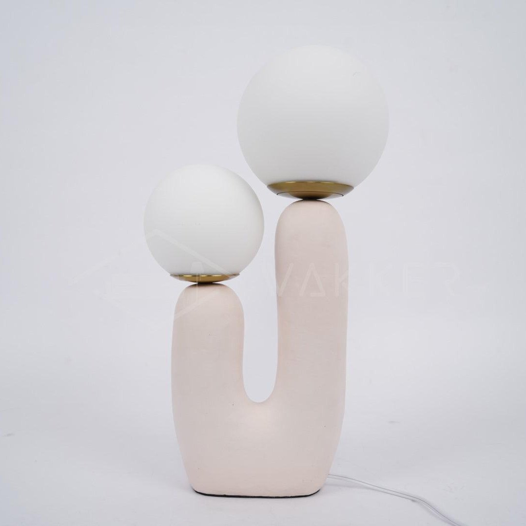 Delira Tafellamp Sculpturaal Met Glazen Kap