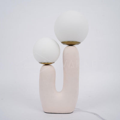 Delira Tafellamp Sculpturaal Met Glazen Kap
