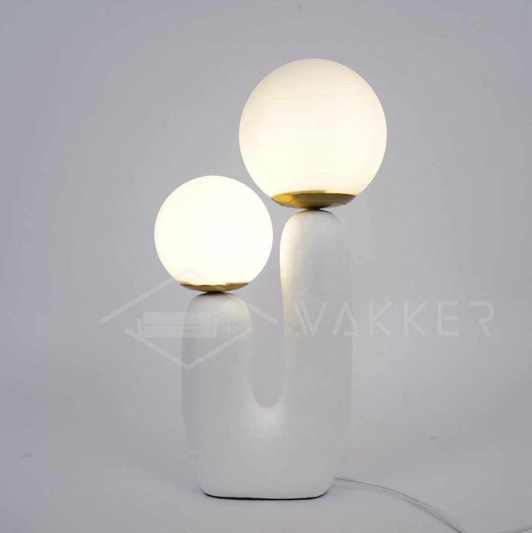 Delira Tafellamp Sculpturaal Met Glazen Kap