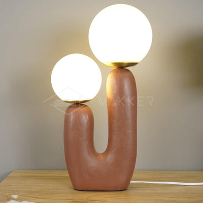Delira Tafellamp Sculpturaal Met Glazen Kap