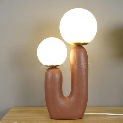 Delira Tafellamp Sculpturaal Met Glazen Kap