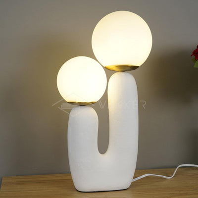 Delira Tafellamp Sculpturaal Met Glazen Kap
