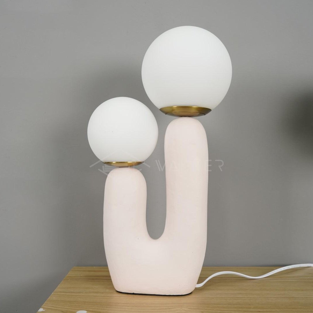 Delira Tafellamp Sculpturaal Met Glazen Kap