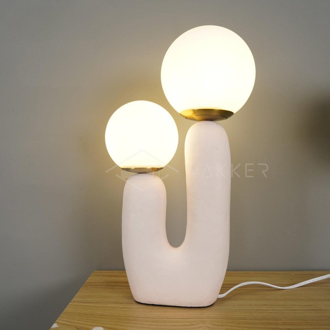 Delira Tafellamp Sculpturaal Met Glazen Kap