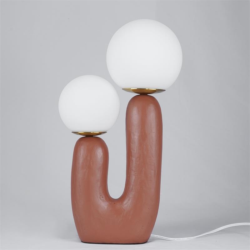 Delira Tafellamp Sculpturaal Met Glazen Kap