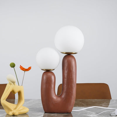 Delira Tafellamp Sculpturaal Met Glazen Kap