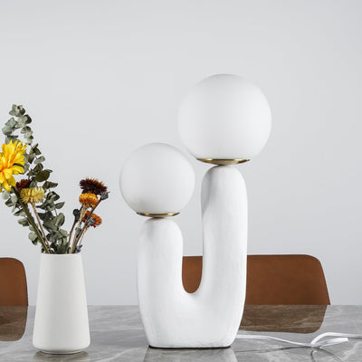 Delira Tafellamp Sculpturaal Met Glazen Kap