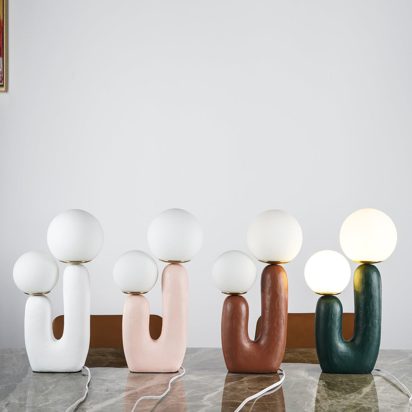 Delira Tafellamp Sculpturaal Met Glazen Kap