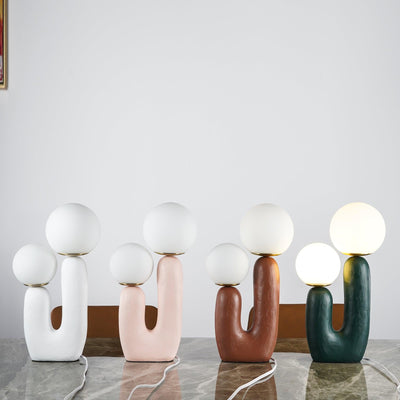 Delira Tafellamp Sculpturaal Met Glazen Kap