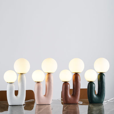 Delira Tafellamp Sculpturaal Met Glazen Kap