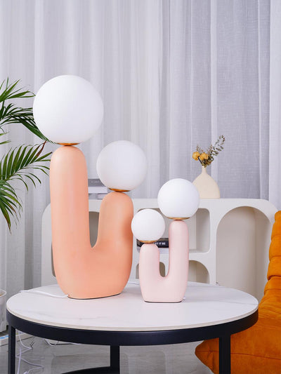 Delira Tafellamp Sculpturaal Met Glazen Kap