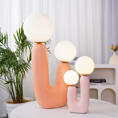 Delira Tafellamp Sculpturaal Met Glazen Kap