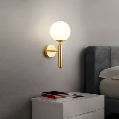 Delira Wandlamp Glazen Bol Koper Design