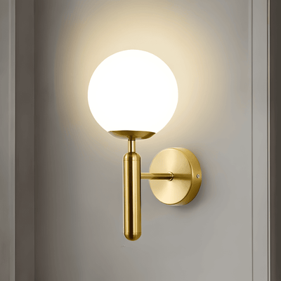 Delira Wandlamp Glazen Bol Koper Design