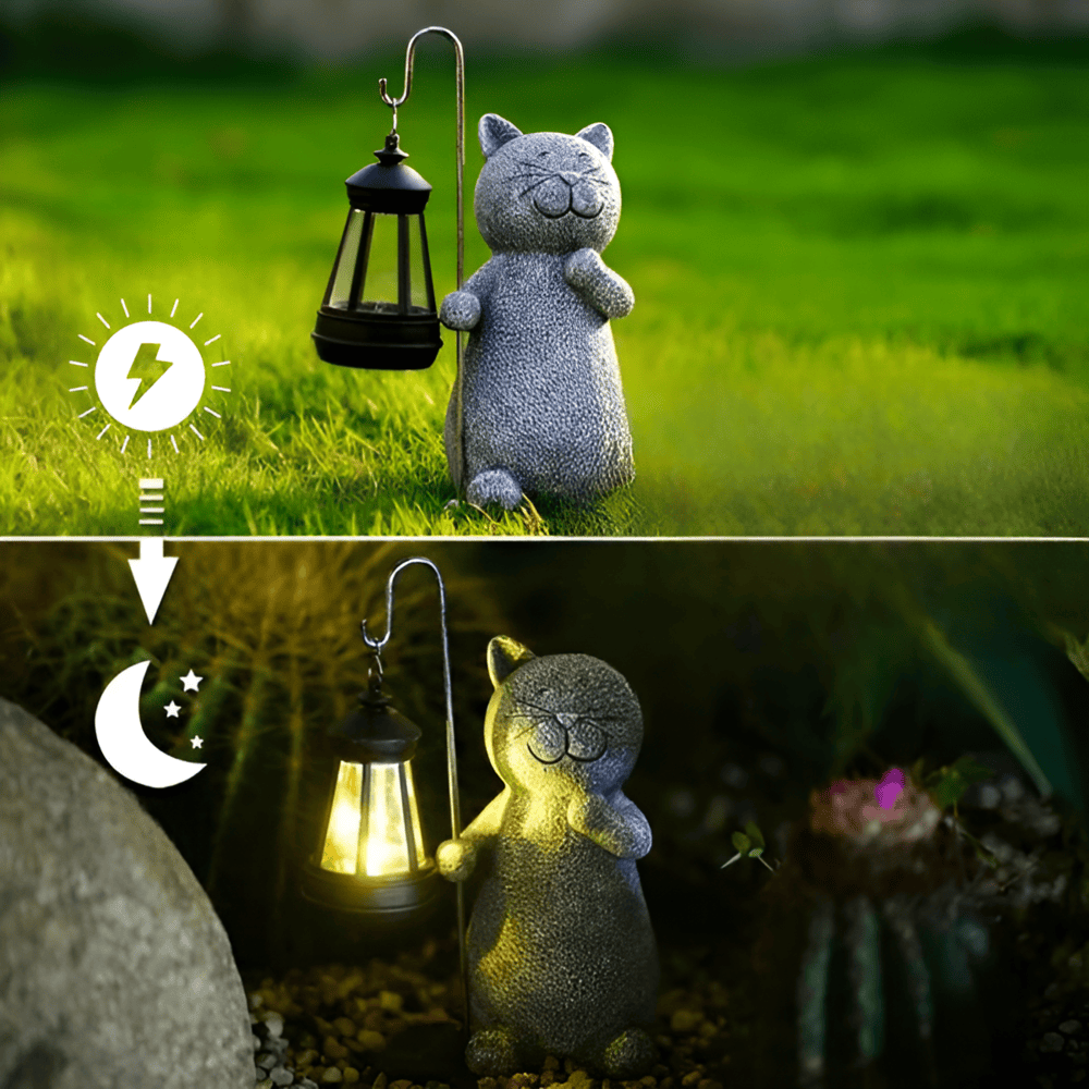 Delira Solar Kattenbeeld Buitenlamp Decoratie