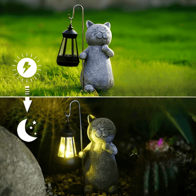 Delira Solar Kattenbeeld Buitenlamp Decoratie