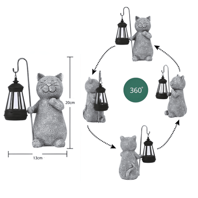 Delira Solar Kattenbeeld Buitenlamp Decoratie