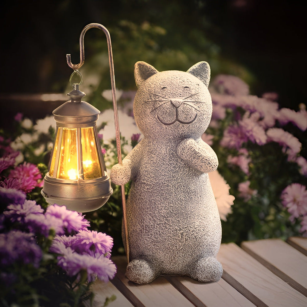 Delira Solar Kattenbeeld Buitenlamp Decoratie