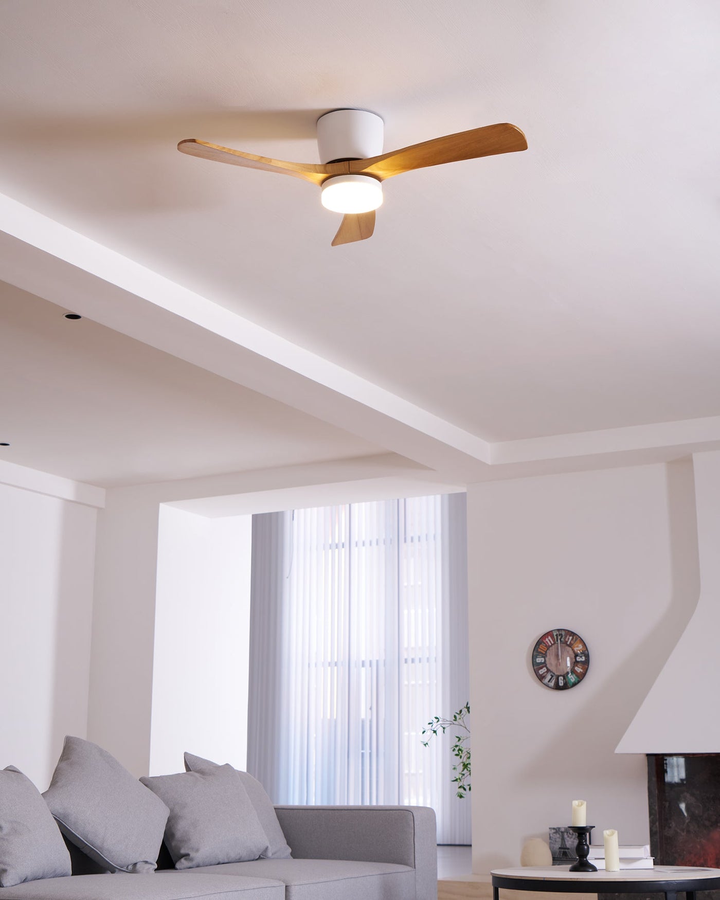 Delira Plafondventilator Licht Houtdesign Stil