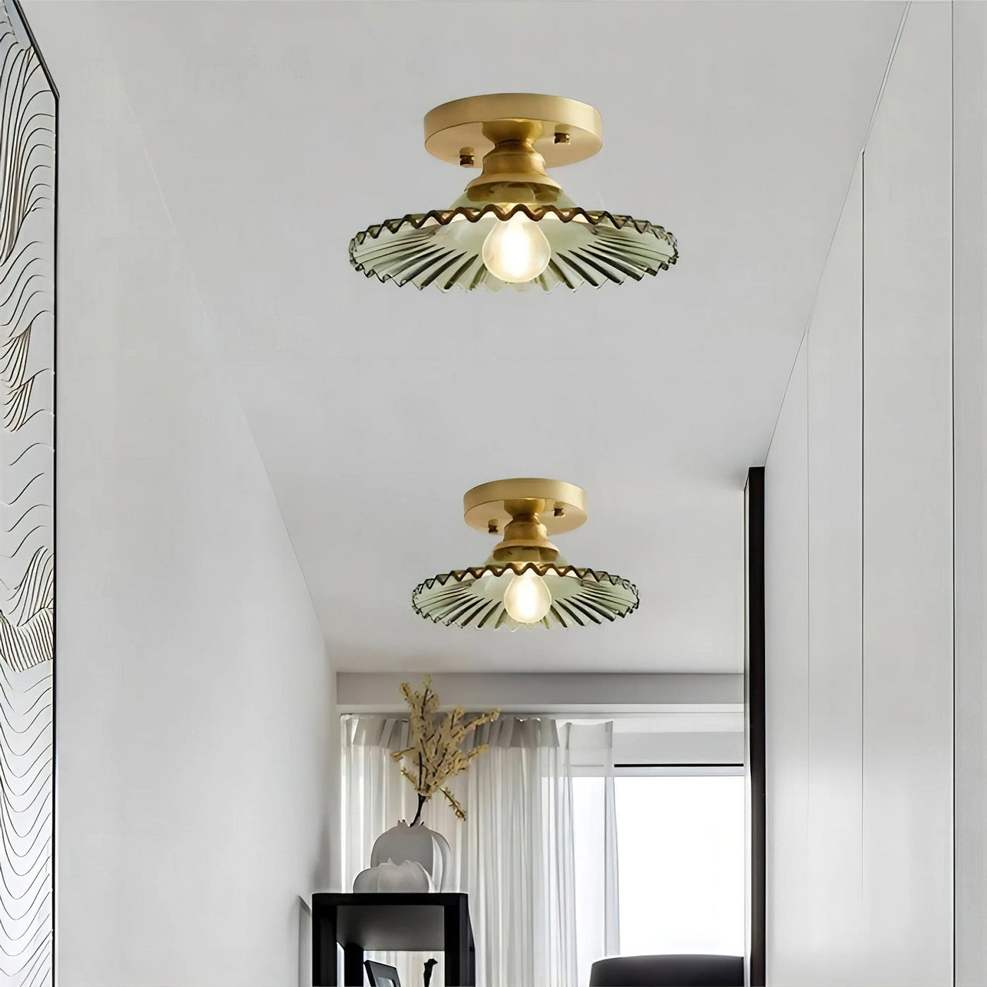 Delira Plafondlamp Met Glazen Kap