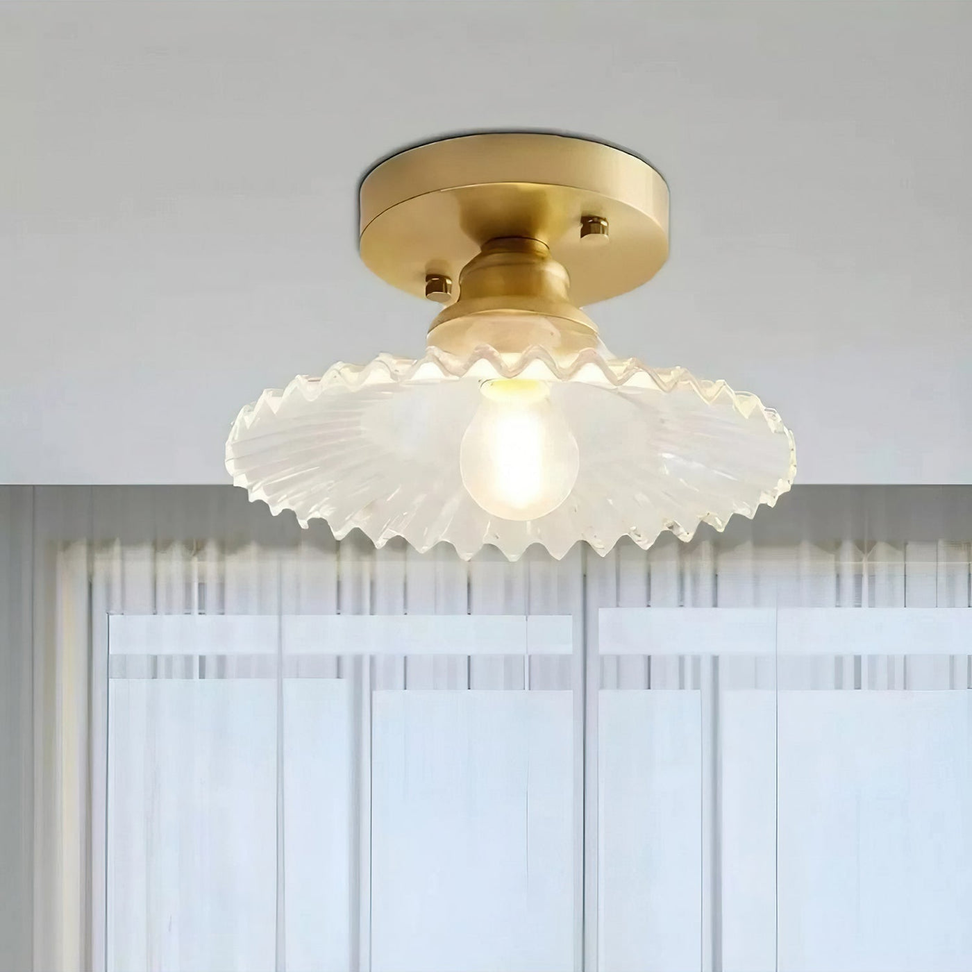 Delira Plafondlamp Met Glazen Kap