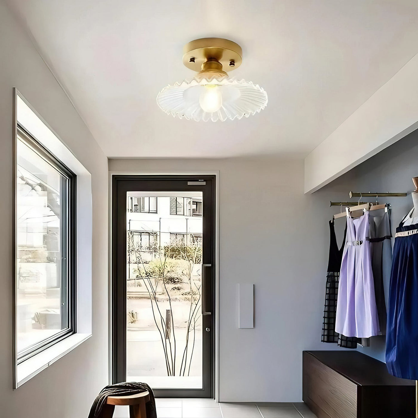 Delira Plafondlamp Met Glazen Kap