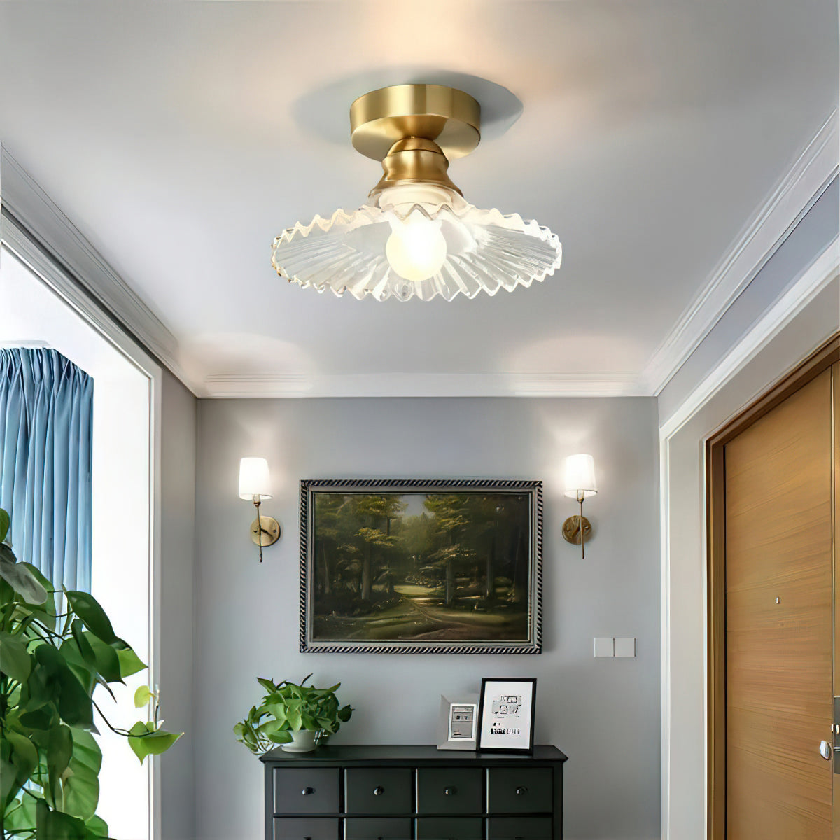 Delira Plafondlamp Met Glazen Kap