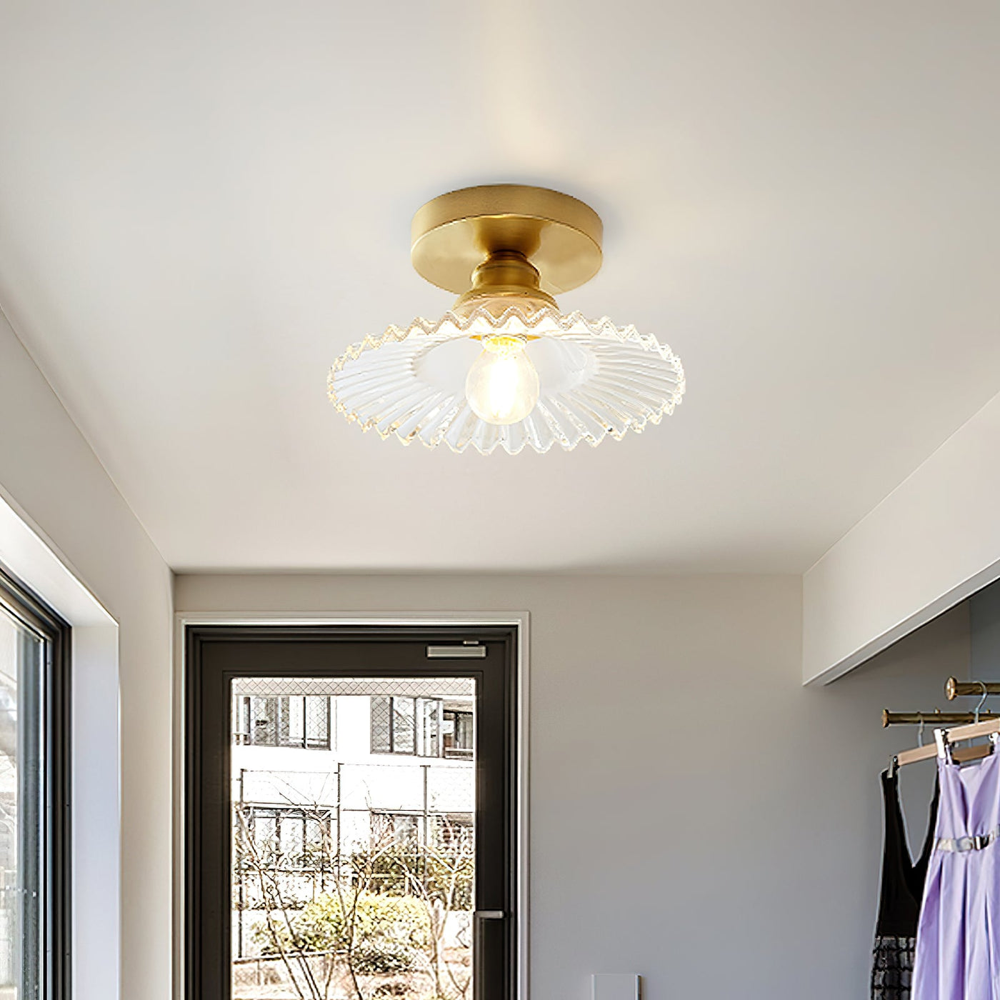 Delira Plafondlamp Met Glazen Kap