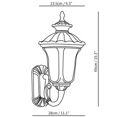 Delira Wandlamp voor Buiten met Frosted Glas