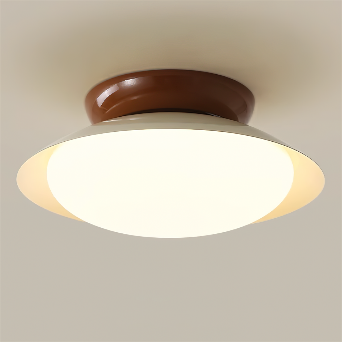 Delira Plafondlamp Groenbruin Koepelvormig