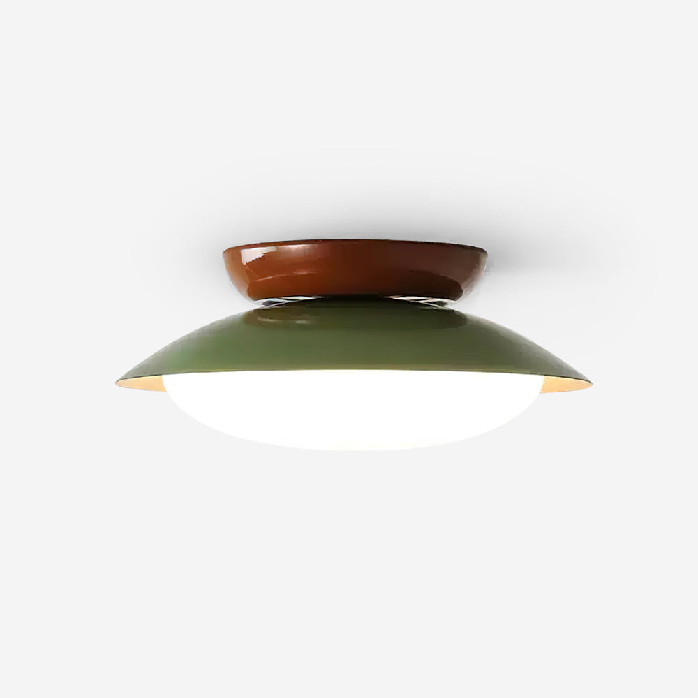 Delira Plafondlamp Groenbruin Koepelvormig