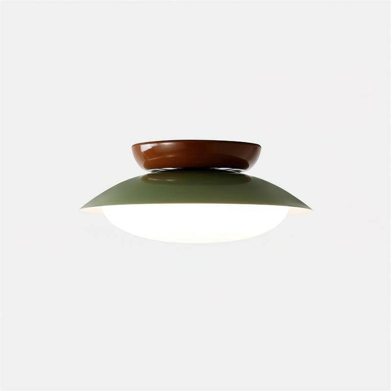 Delira Plafondlamp Groenbruin Koepelvormig