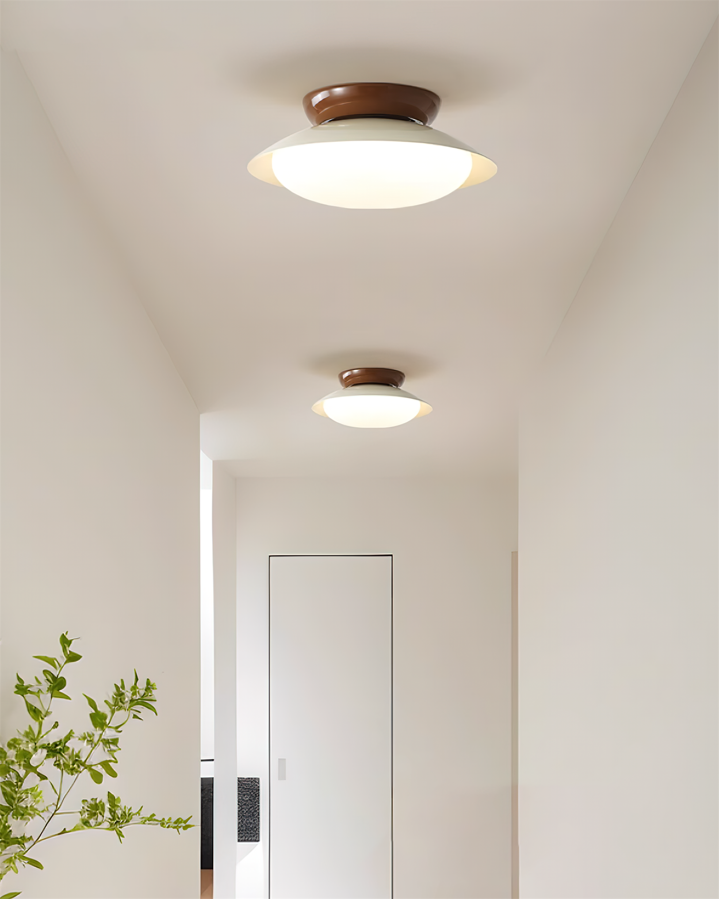 Delira Plafondlamp Groenbruin Koepelvormig