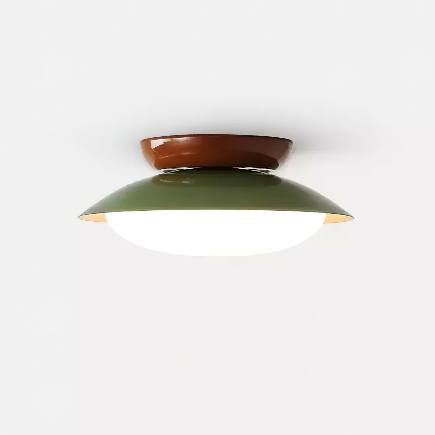 Delira Plafondlamp Groenbruin Koepelvormig