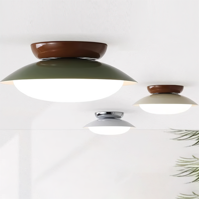 Delira Plafondlamp Groenbruin Koepelvormig