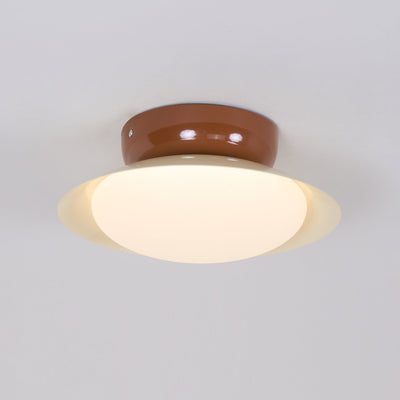 Delira Plafondlamp Groenbruin Koepelvormig
