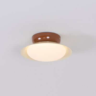 Delira Plafondlamp Groenbruin Koepelvormig