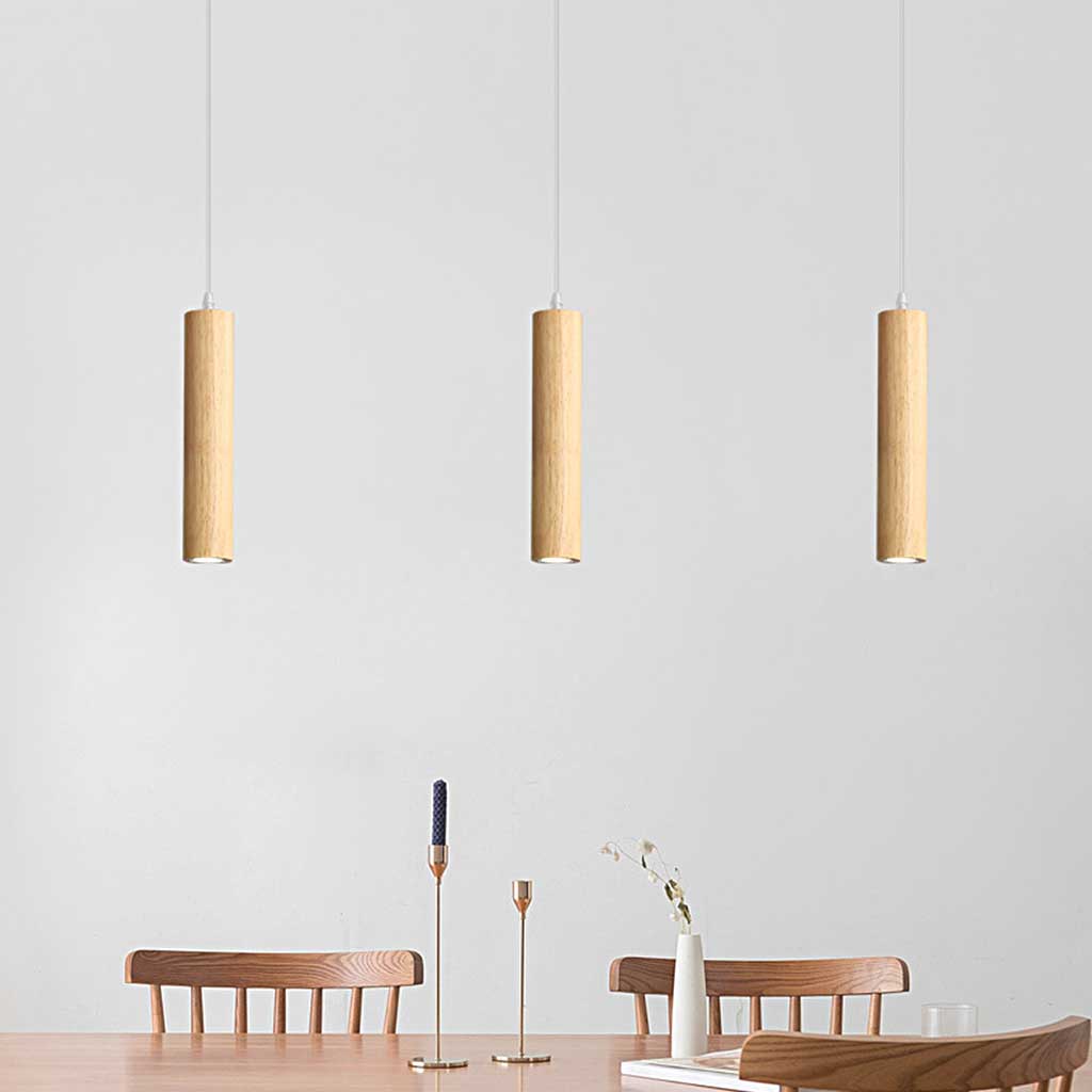 Delira Hanglamp Houten Cilinder Spotlicht