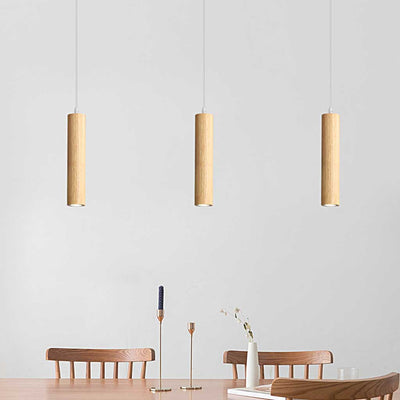 Delira Hanglamp Houten Cilinder Spotlicht