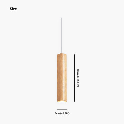 Delira Hanglamp Houten Cilinder Spotlicht