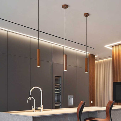 Delira Hanglamp Houten Cilinder Spotlicht