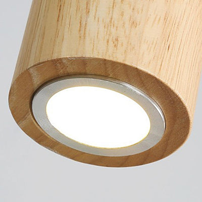 Delira Hanglamp Houten Cilinder Spotlicht