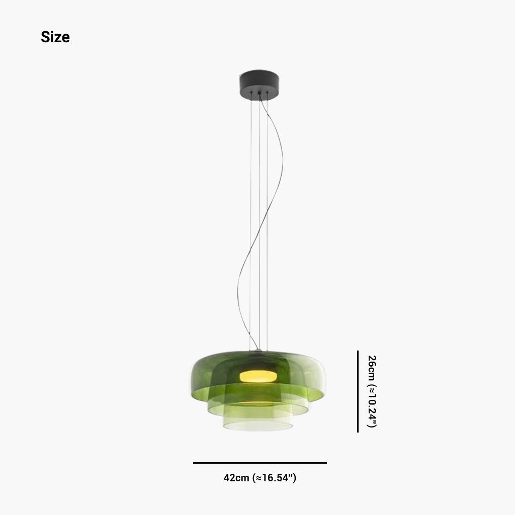 Delira Hanglamp Gelaagd Gekleurd Glas