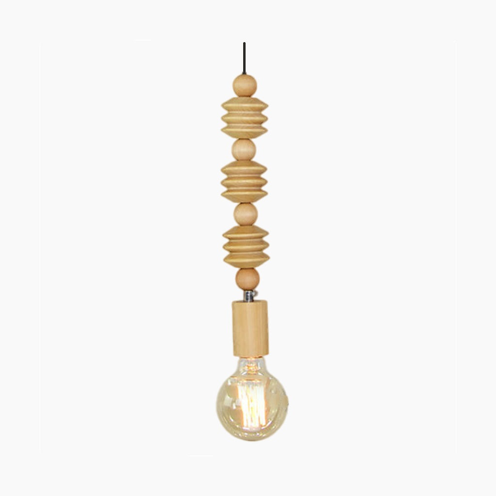 Delira Hanglamp Massief Hout Kralendetail