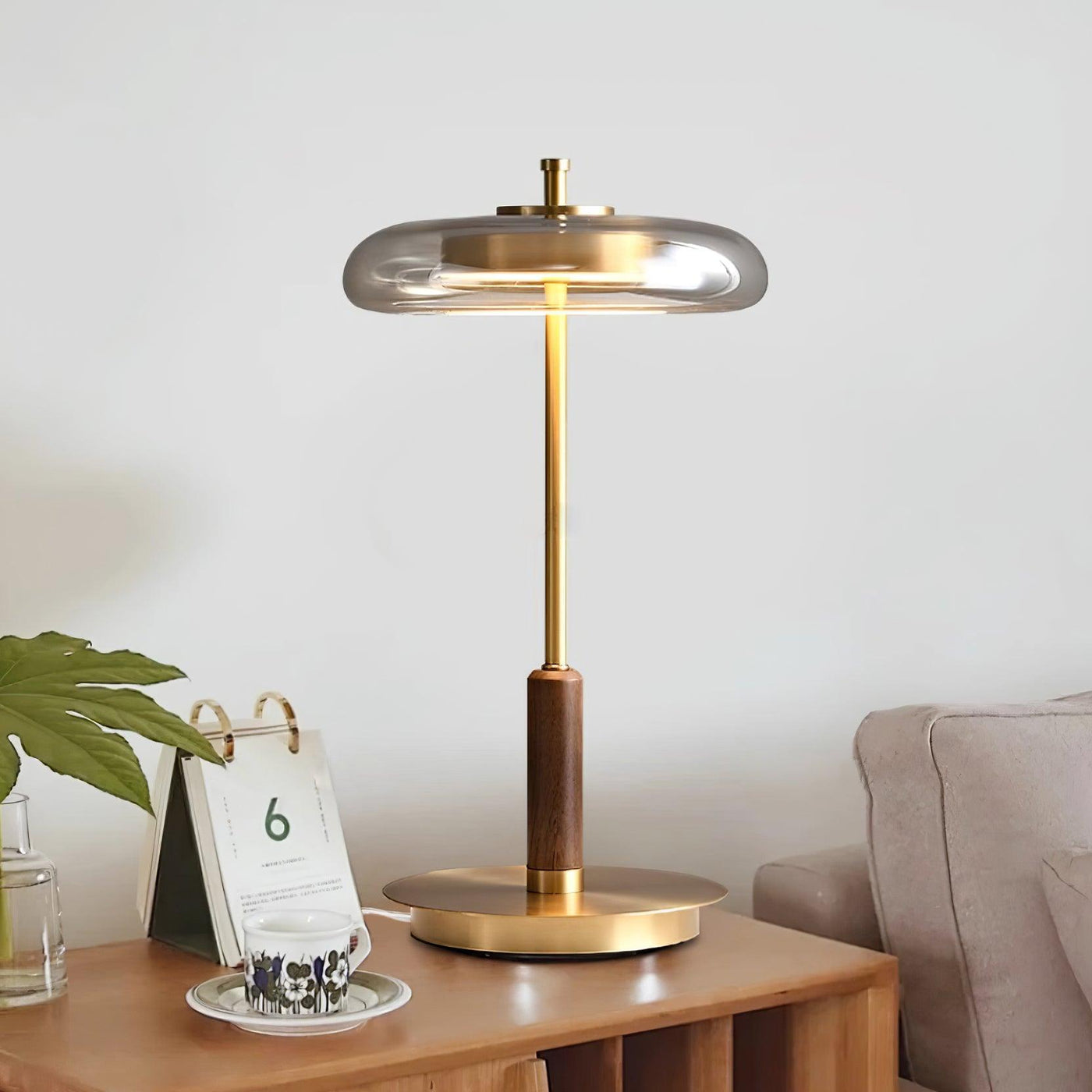 Delira Tafellamp Glas en Messing Modern Design